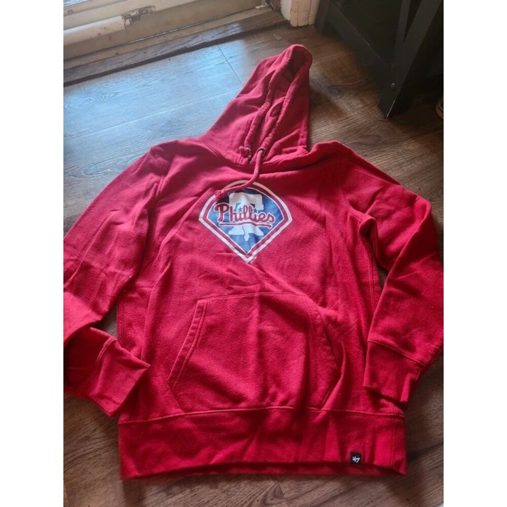 '47 Brand Philadelphia Phillies MLB Pullover Hoodie Red Diamond Logo XL